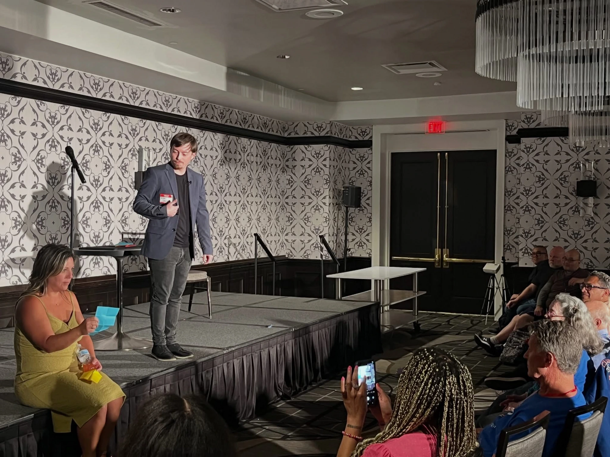 Ryan Daniels performing at a corporate event